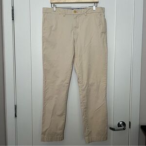 Tommy Hilfiger Pants Mens Size 36x32 Beige Slim Fit Chino Classic Cotton Preppy